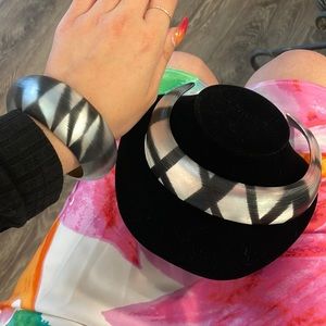 Alexis Bittar Lucite Geometric Bangle & Choker